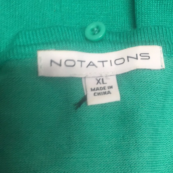 ❤️ NOTATIONS 3/4 Sleeve Top LIKE NEW!! - Picture 3 of 4